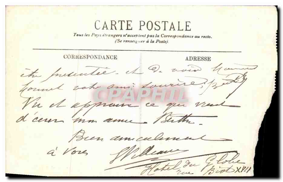 CPA Paris L Hotel des Invalides La Cour D Honneur — Verso
