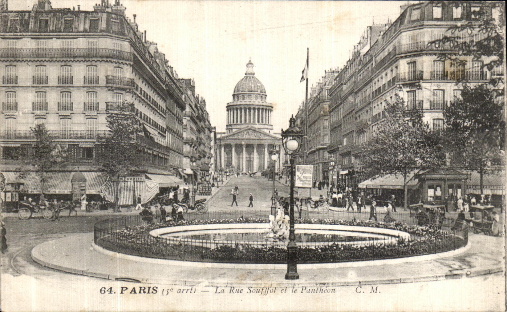 CPA Paris La Rue Souffot et le Pantheon