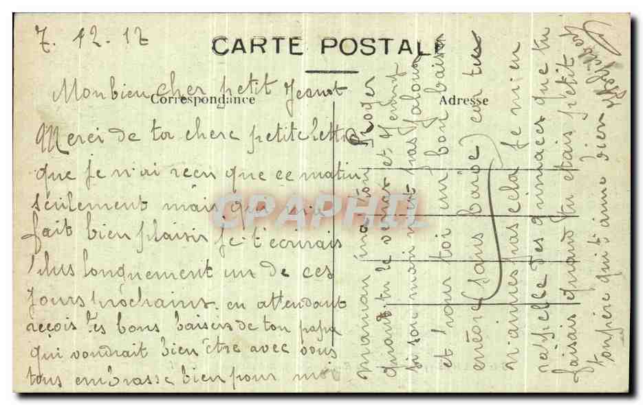 CPA Paris La Rue Souffot et le Pantheon — Rückseite
