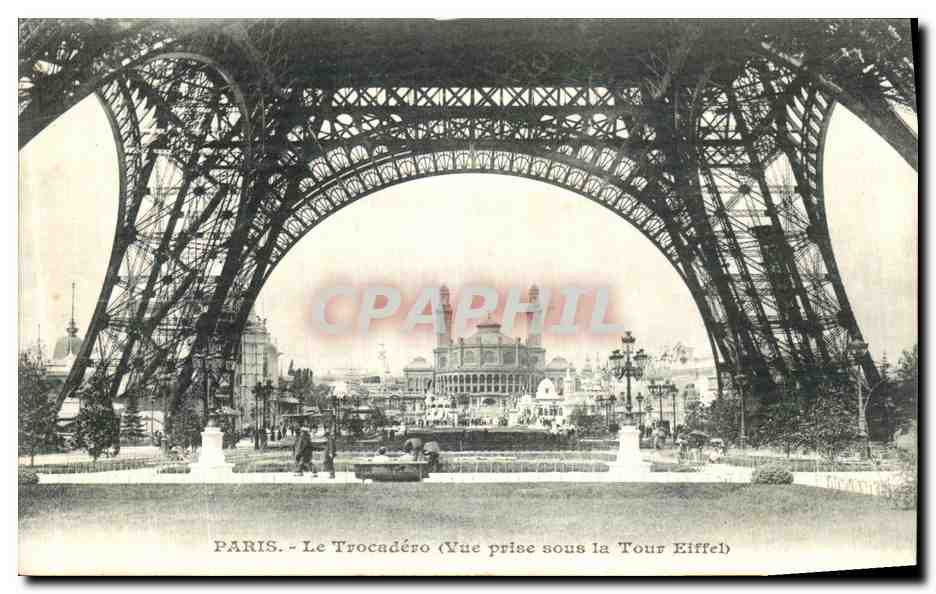 CPA Paris Le Trocadero Vue prise sous la Tour Eiffel