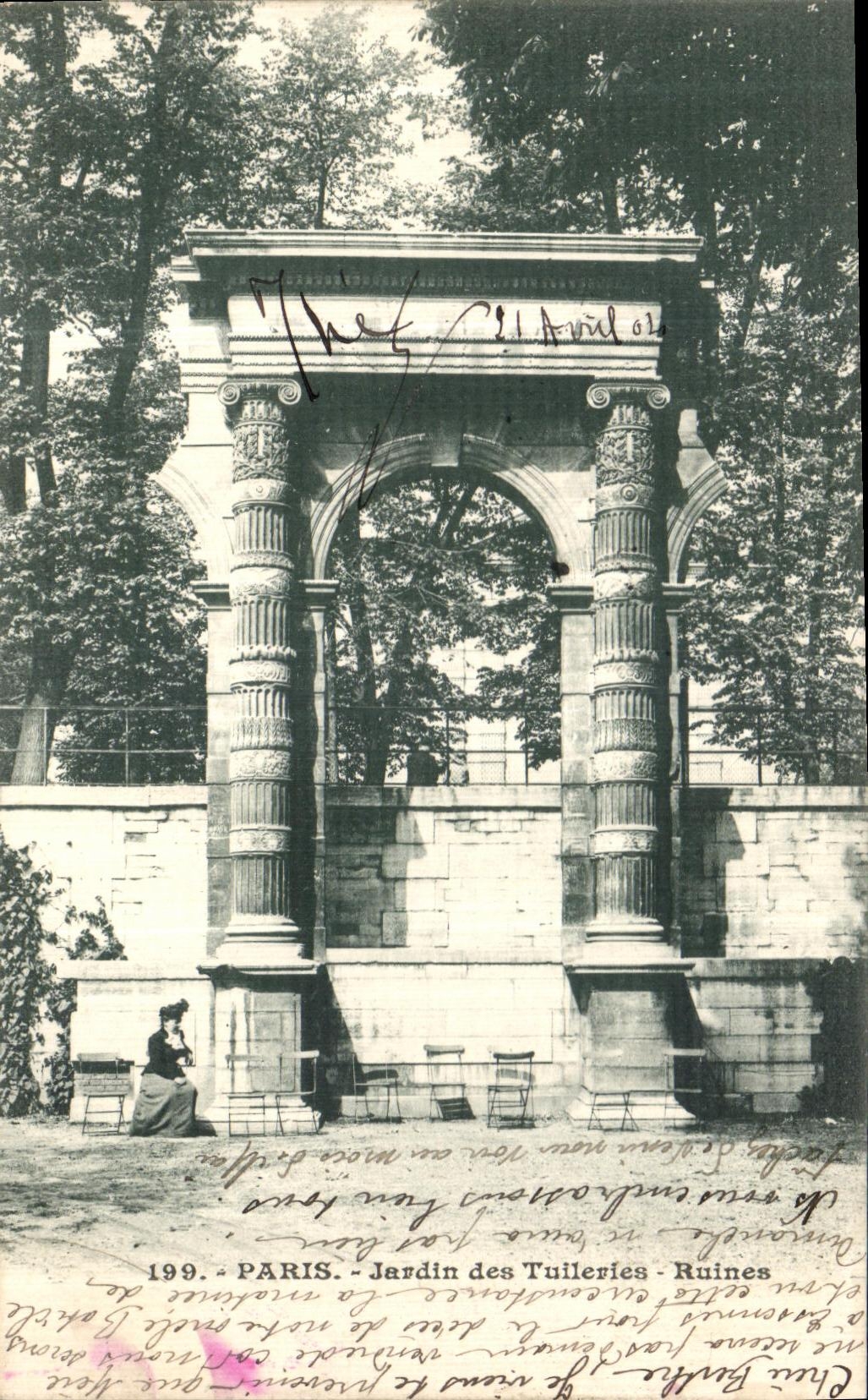 CPA Paris Jardin des Tuileries Ruines