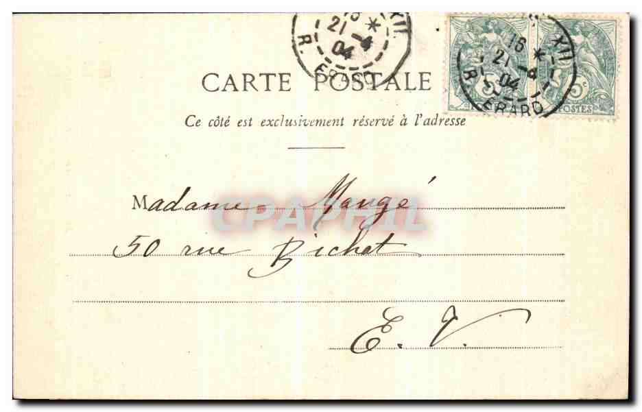 CPA Paris Jardin des Tuileries Ruines — Rückseite
