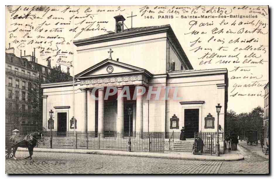 CPA Paris Sainte Marie des Batignolles 