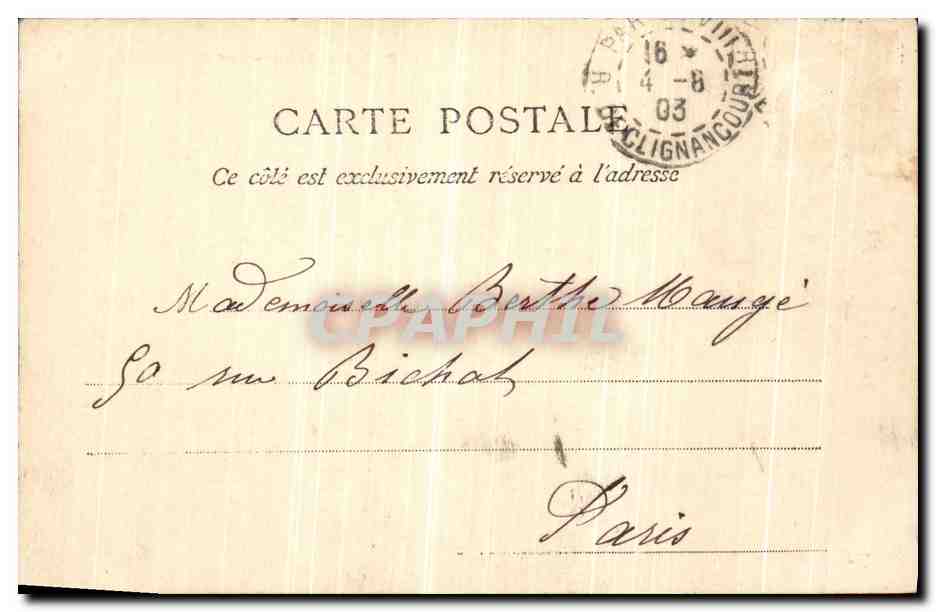 CPA Paris Sainte Marie des Batignolles  — Rückseite