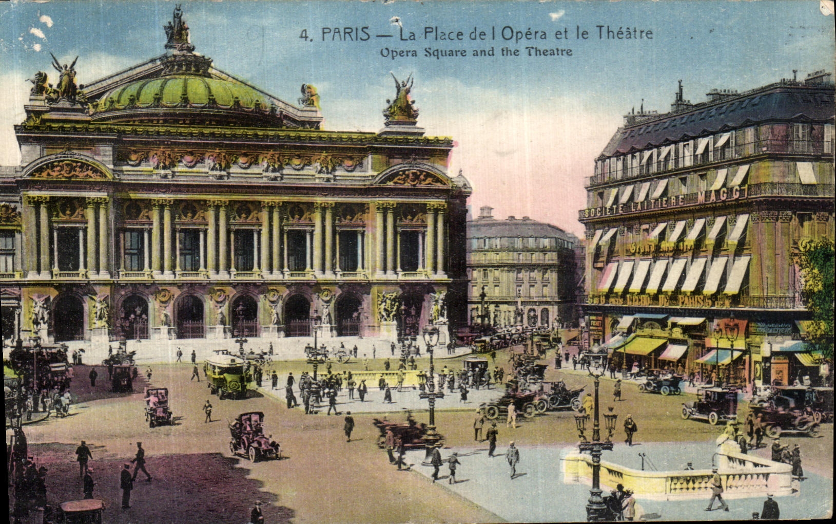CPA Paris Le Place de l Opera et le Theatre