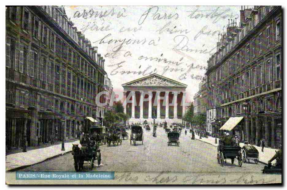 CPA Paris Rue Royaie et la Madeleine