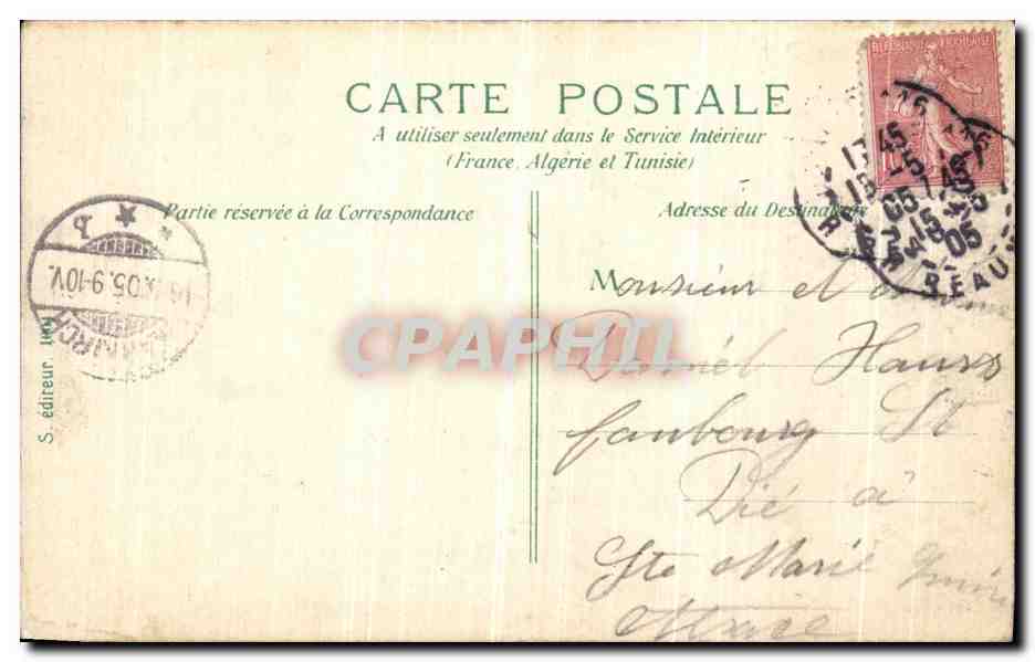 CPA Paris Rue Royaie et la Madeleine — Rückseite