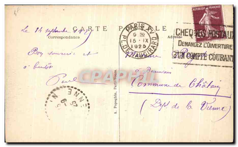 CPA Paris Exposition Internationale Des Arts Decoratifs 1925 Pavillon La Maitrise ateliers des Arts Appliques Galeries  — Verso