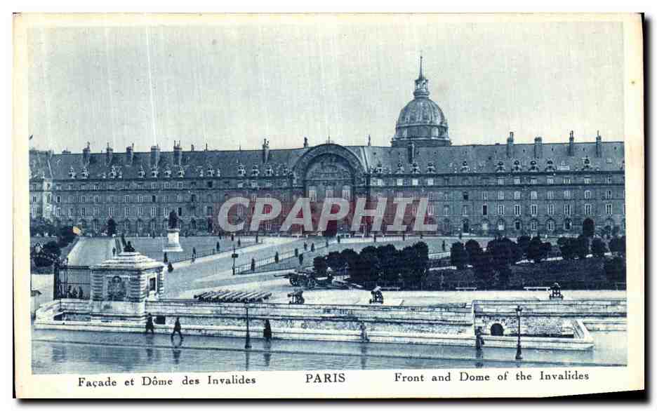 CPA Paris Facade et dome des Invalides