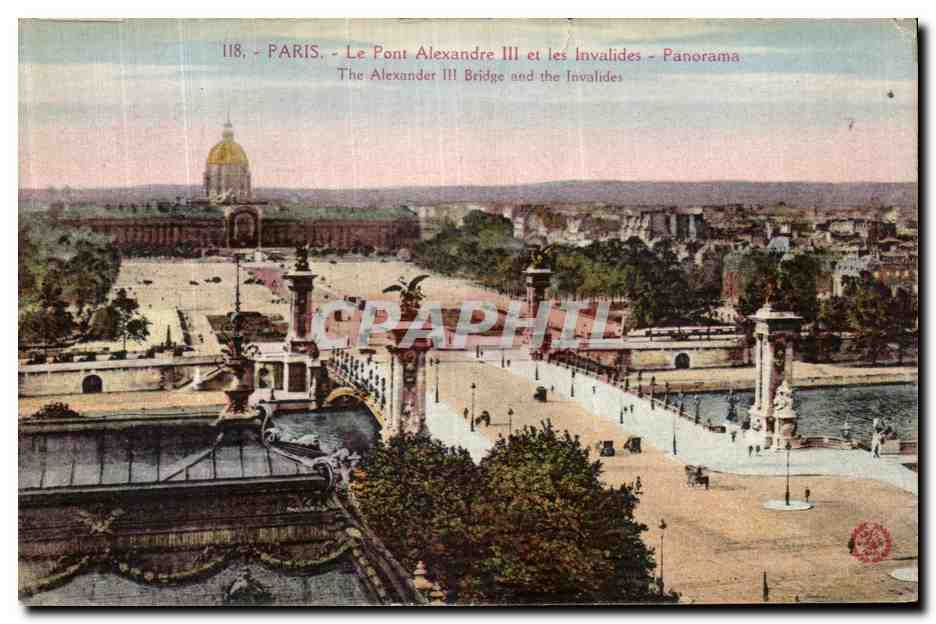 CPA Paris Le Pont Alexandre III et les Invalides Panorama 