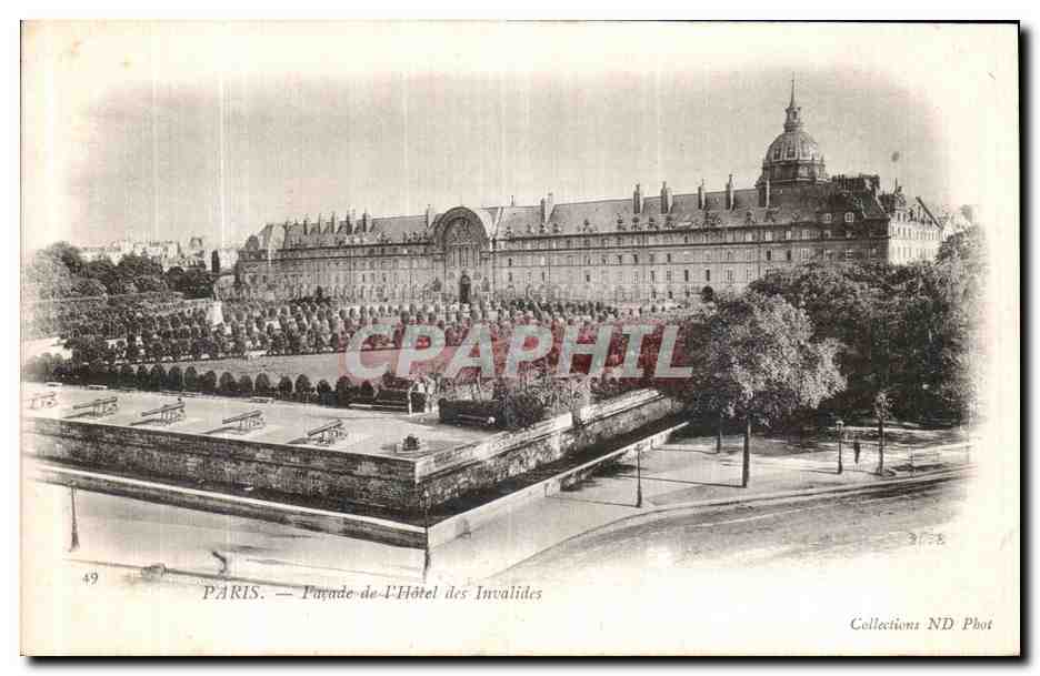 CPA Paris Facade de l Hotel des Invalides