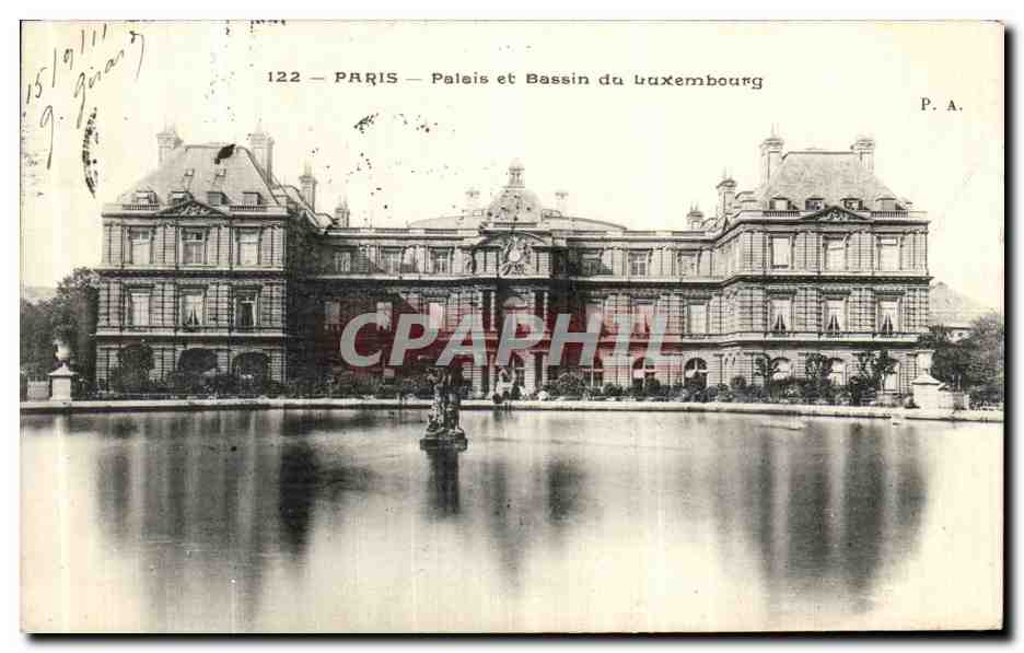 CPA Paris Palais et Bassin du Laxembourg