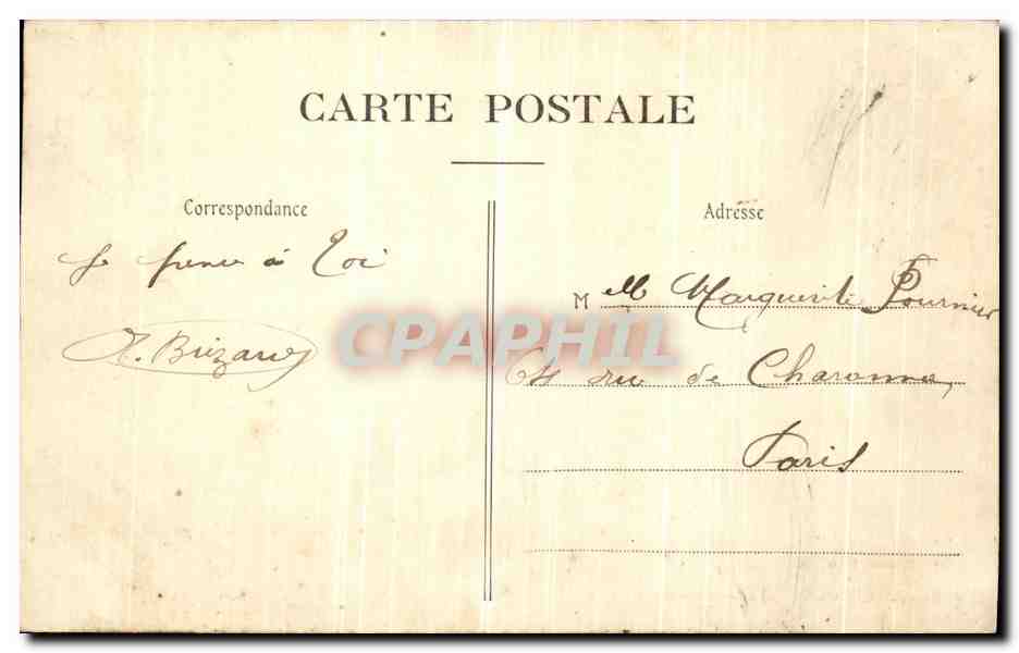 CPA Bois de Boulogne La Grande Cascade — Verso