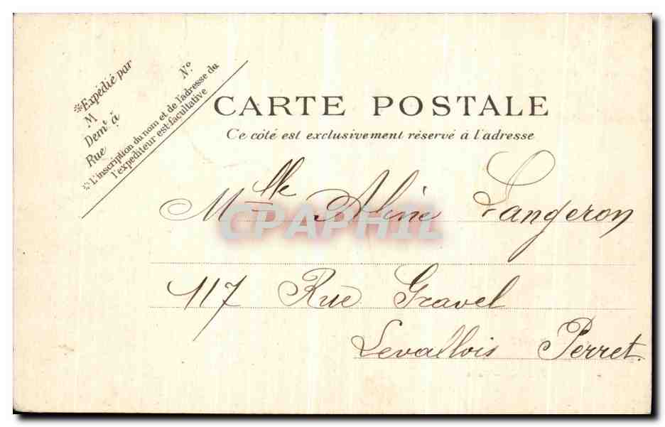 CPA Paris Le Square des Batignoles — Verso