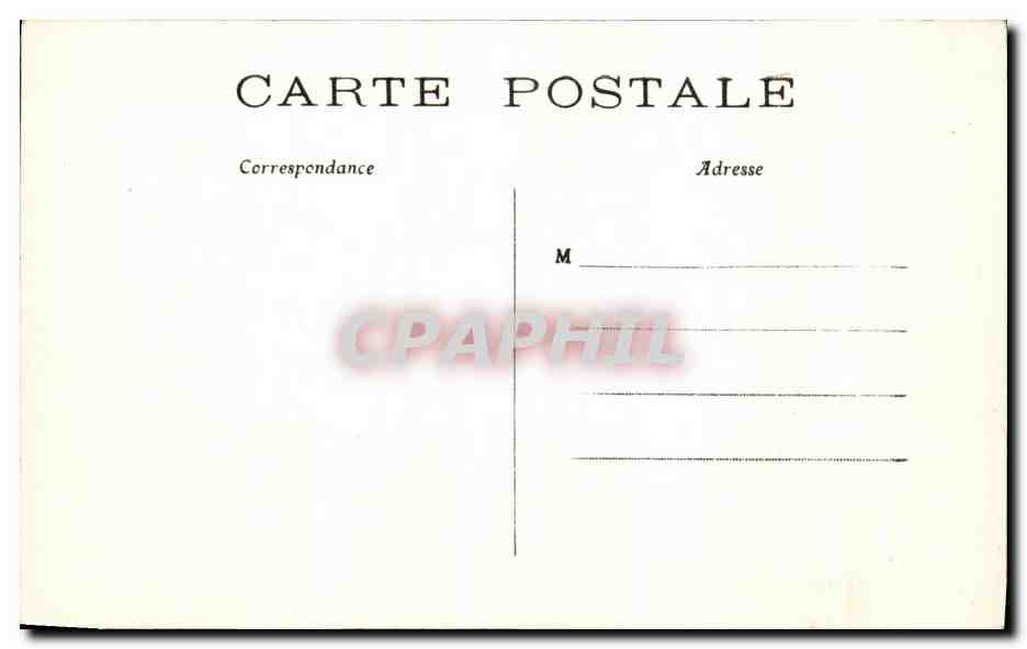 CPA Paris Place de la Concorde et Victoire equestre de Coysevox — Verso