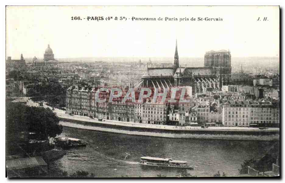 CPA Paris Panorama de Paris pris de St Gervais