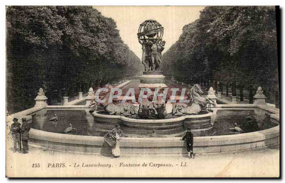 CPA Paris Le Luxembourg Fontaine de Carpeaux