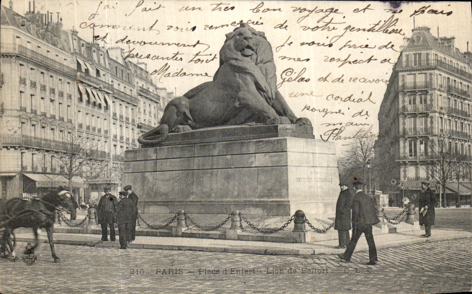 CPA Paris Place Denfert Lion de Belfort