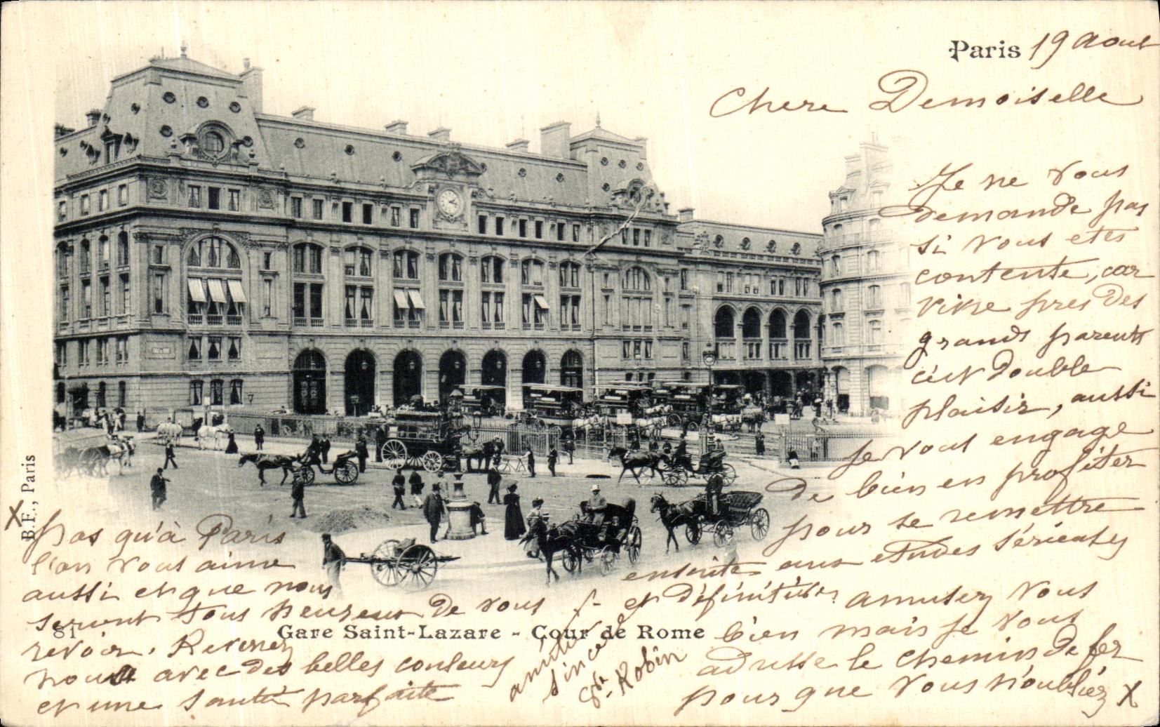 CPA Paris Gare Saint Lazare Cour de Rome 