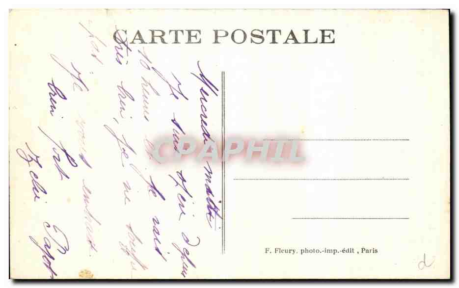 CPA Paris Rue Manin Fondation Ophtalmologique De Rothschild — Rückseite