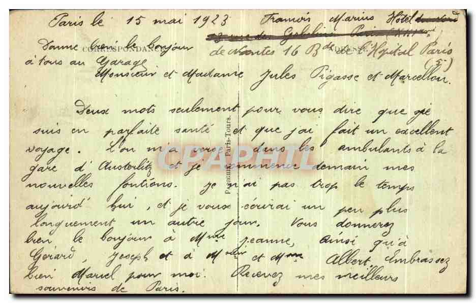 CPA Paris Place de La Basitile et colonne de Juillet Square of the Bstille and Column of July  — Verso