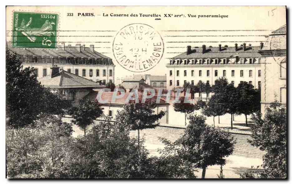 CPA Paris La Caserne des Tourelles Vue Panoramique 