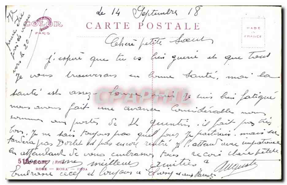 CPA Amities du 19eme D Infanterie Militaria Roses — Rückseite