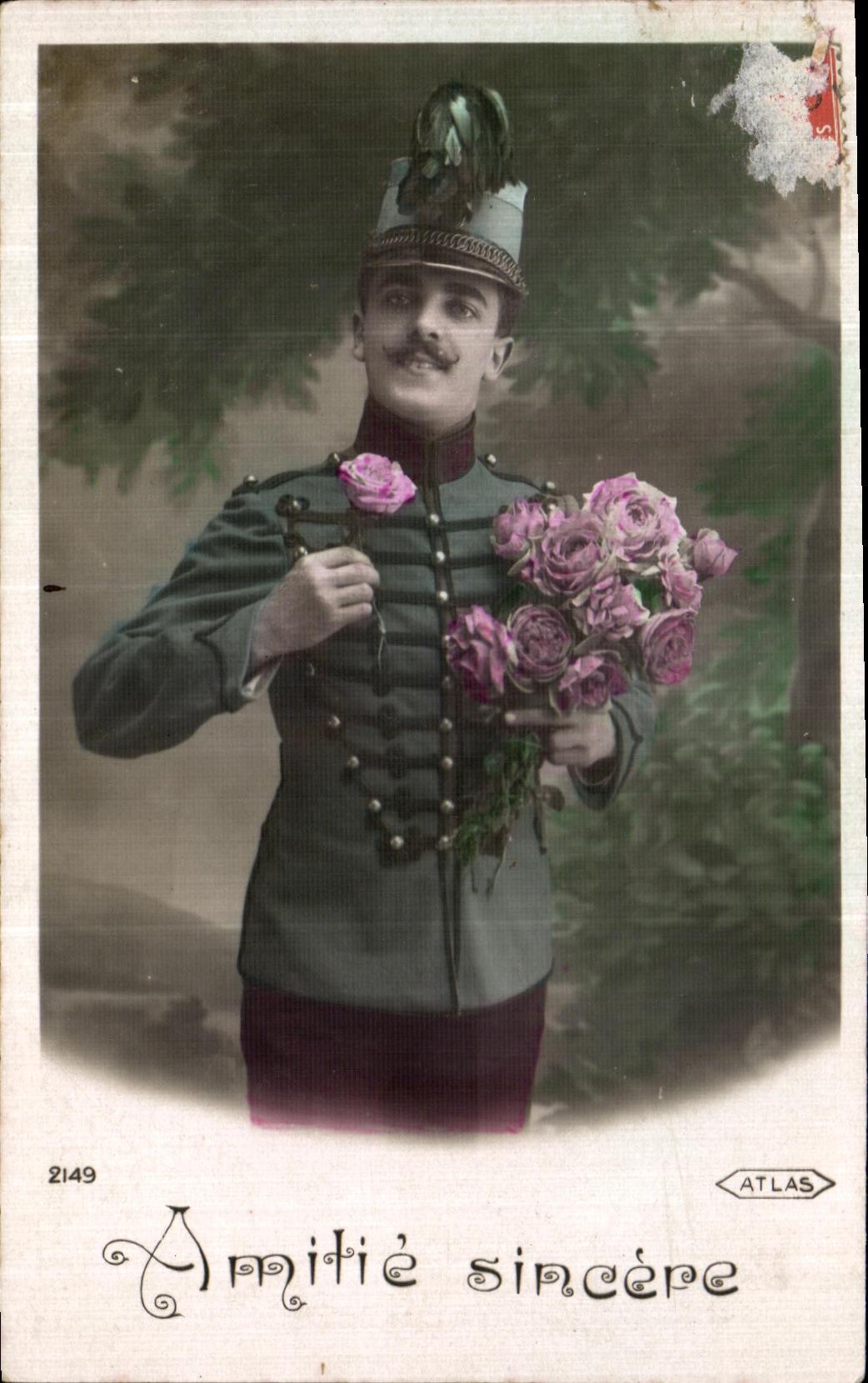 CPA Amitie Sincere Militaria