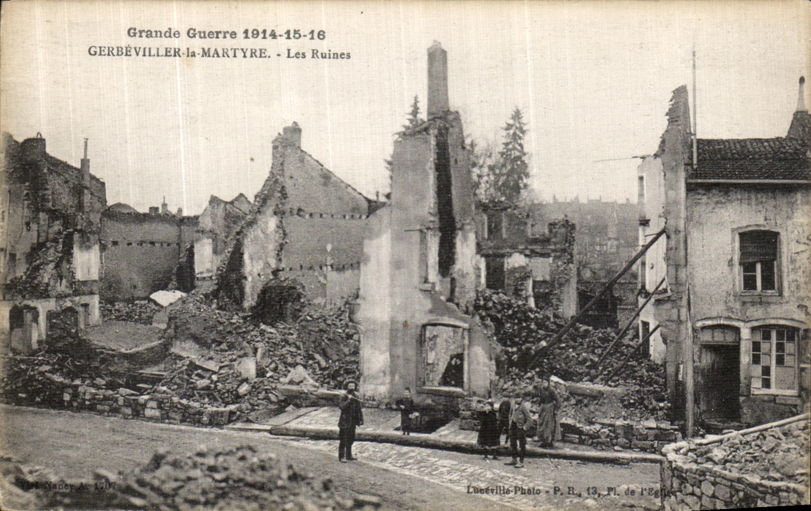 CPA Grande Guerre Gerbeviller La Martyre Les Ruines Militaria