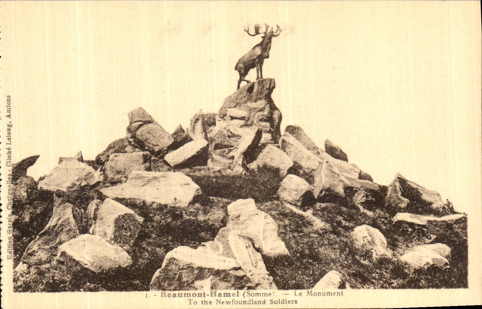 Beaumont-Hamel (Somme) — Le Monument aux Soldats du Nouveau-Brunswick — Édition Garnot, Chutengoles, Cliaté Lealong, Amiens
