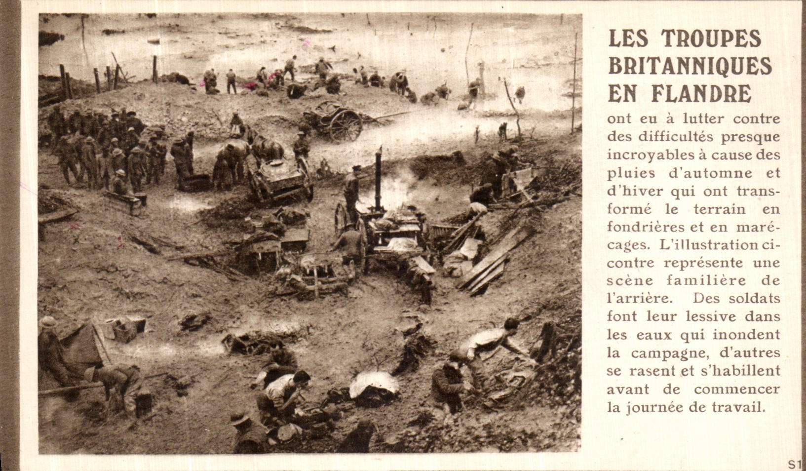 CPA Les Troupes Britanniques En Flandre Militaria