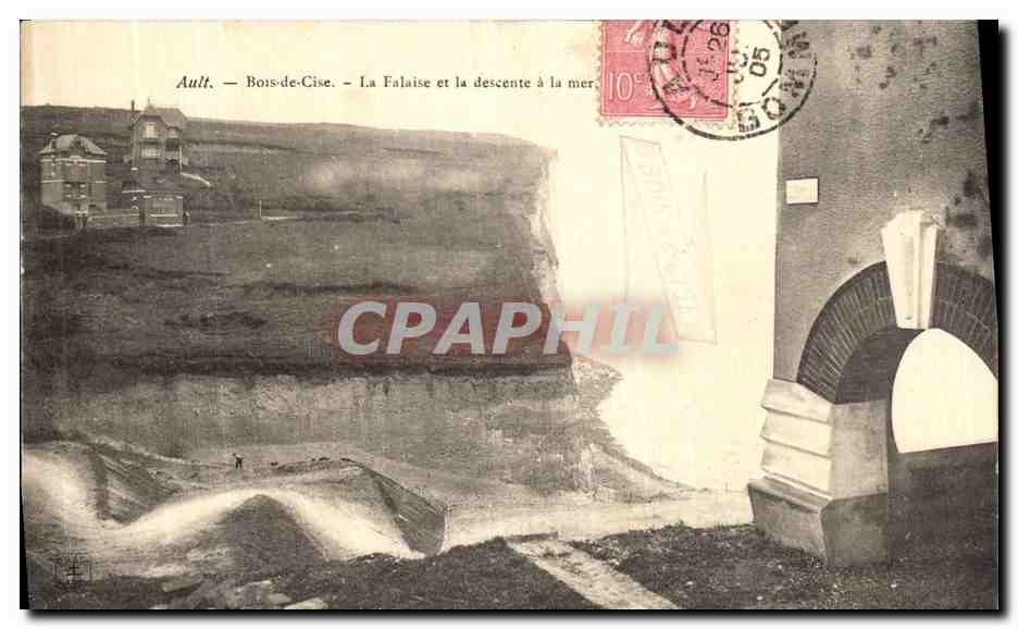 CPA Ault Bois de Cise La falaise et la descente a la mer