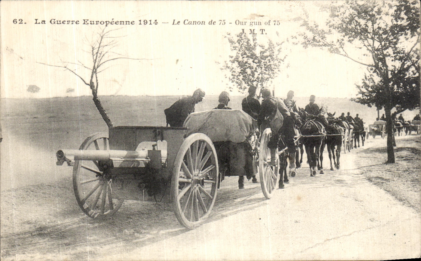 CPA La Guerre Europeenne Le Canon de 75 Militaria