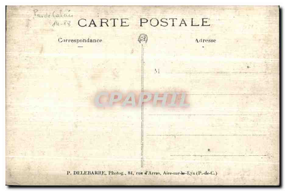 CARTE PHOTO Aire Sur La Lys Defile militaire Militaria — Rückseite