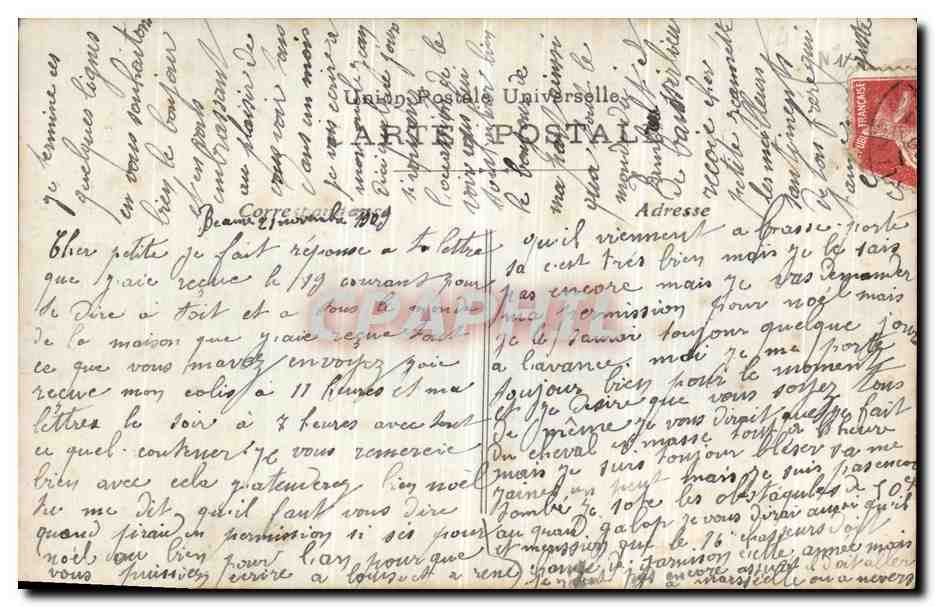 CPA Souvenir 16eme Chars a Cheval Militaria — Rückseite
