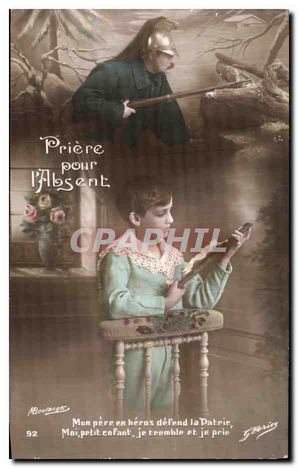 CPA Priere Pour l Absent Militaria