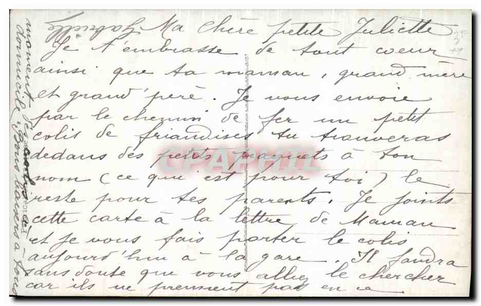 CPA Priere Pour l Absent Militaria — Verso