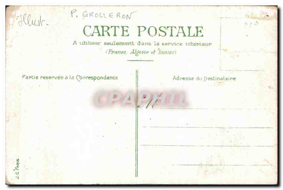 CPA Freres d armes Zouave Grolleron — Verso