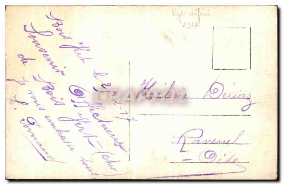 CARTE PHOTO Bois Vert St Just 1917 Cher Soldats Militaria — Reverso