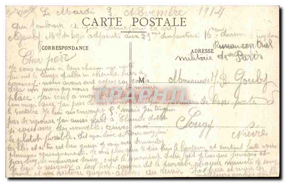Le Père et ses fils à la Frontière — 41. — Éditeur : Phototypie E. F. Sando — Reverso