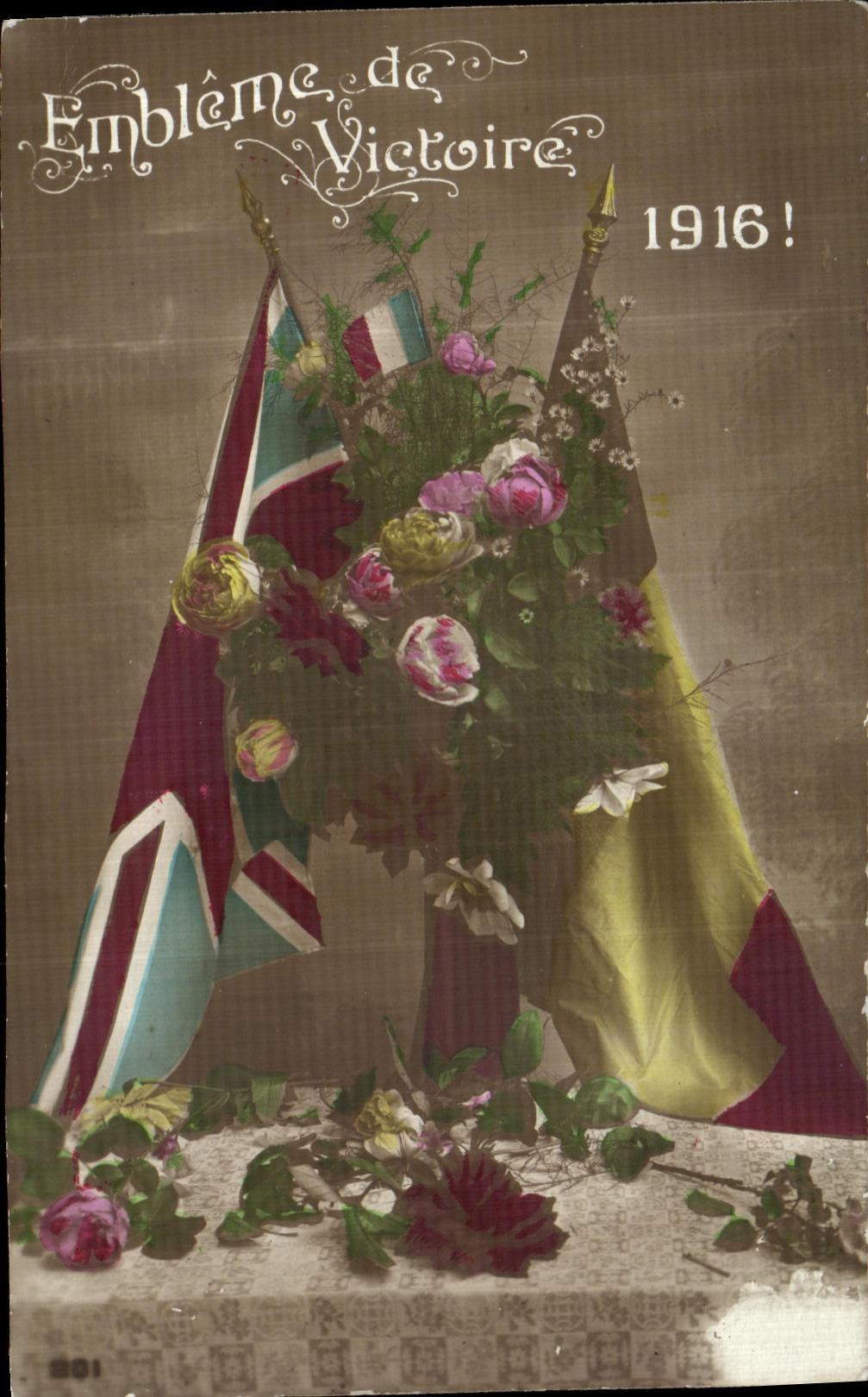 CPA Embleme de Victoire 1916 Militaria