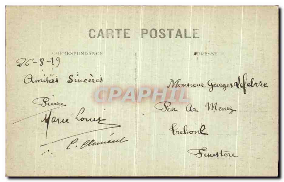 CPA Albert La Route de Bapaume Militaria — Back