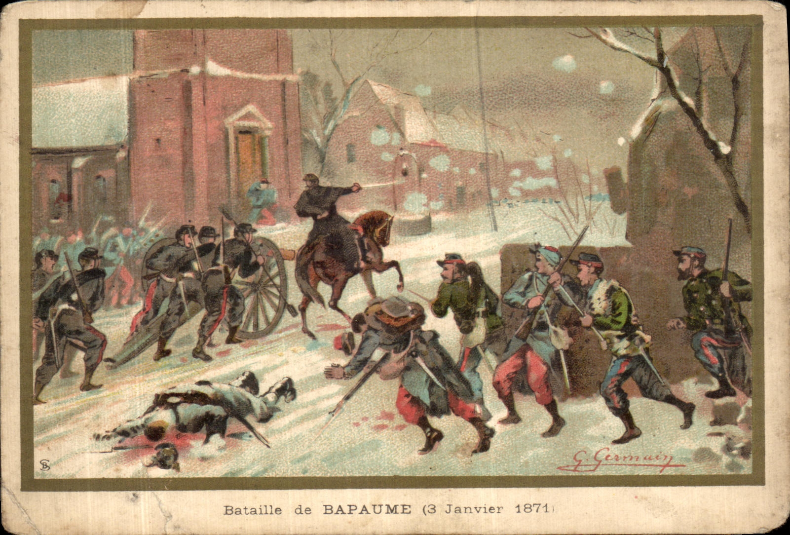 Carte Bataille de Bapaume 3 janvier 1871