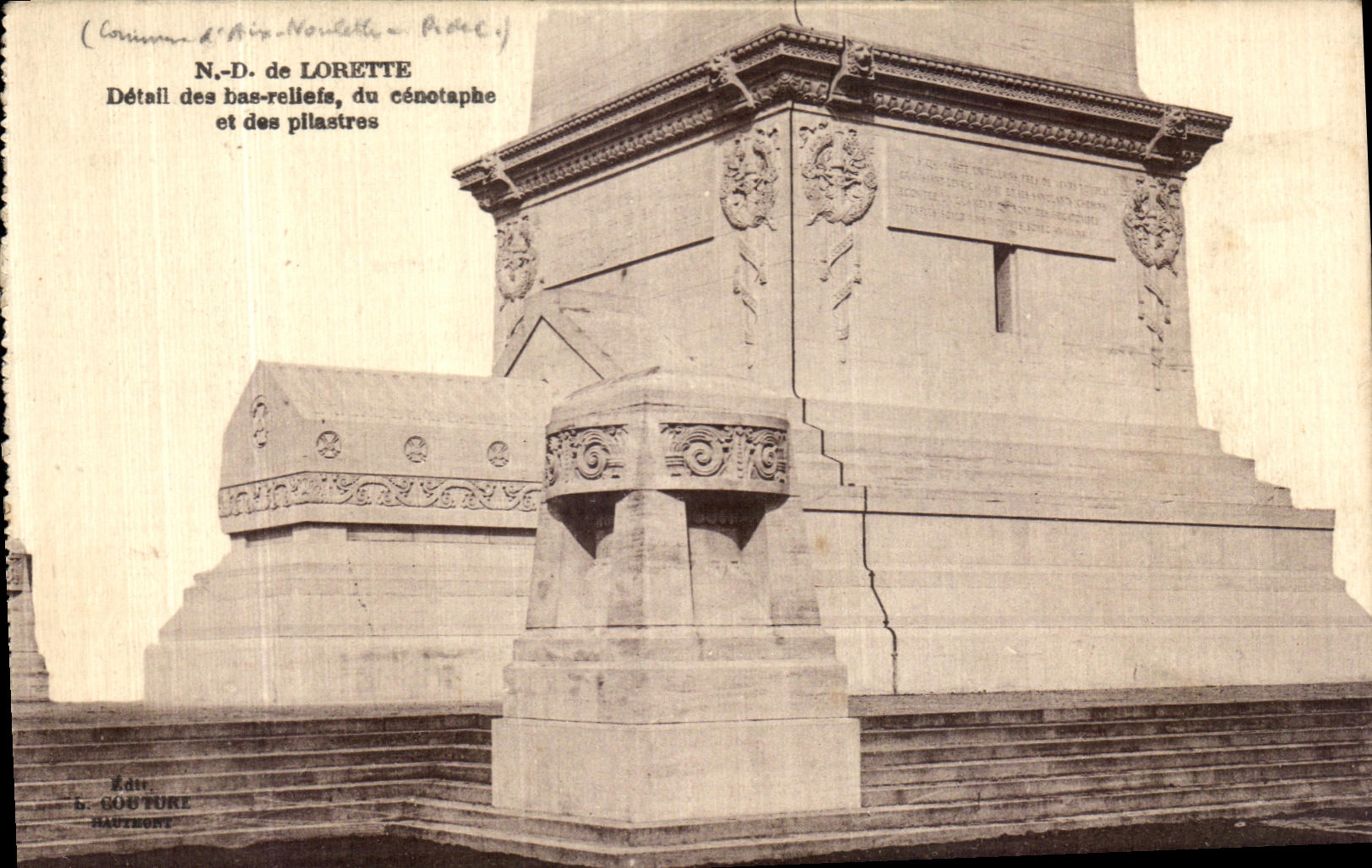 N.-D. de Lorette — Détail des bas-reliefs, du cénotaphe et des pilastres — Éd. B. GOUTURE HAUTECOQ
