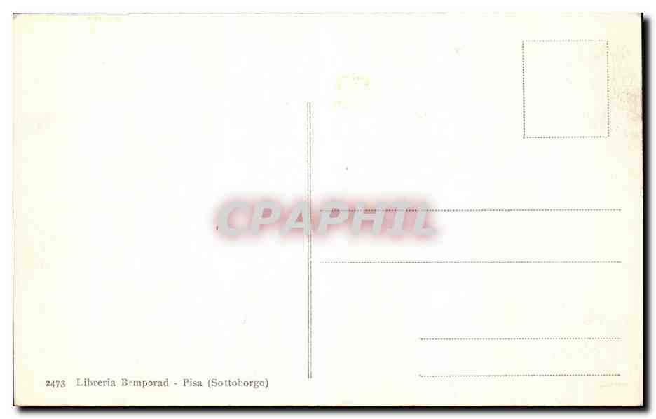 CPA Pisa Camposanto La Creazione Pietro di Puccio  — Rückseite