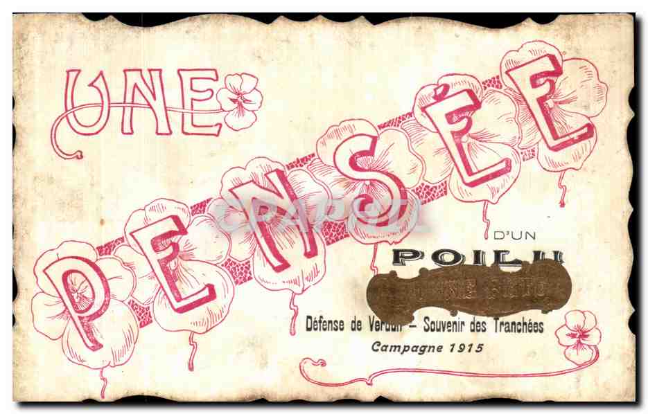 CPA Une Pensee d un poilu Militaria 