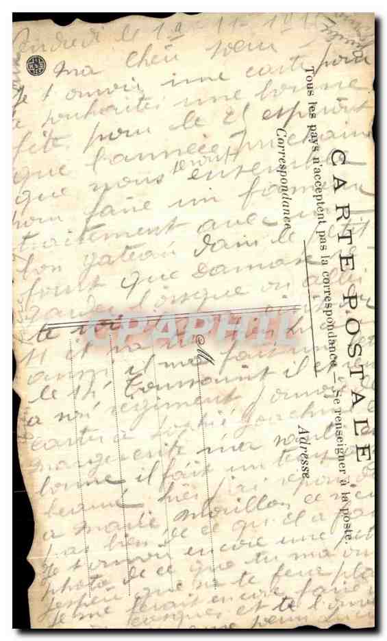 CPA Une Pensee d un poilu Militaria  — Rückseite