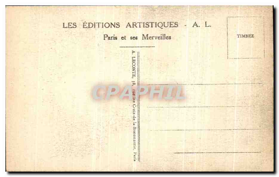 CPA Le Tombeau du Soldat Inconnu Militaria — Rückseite