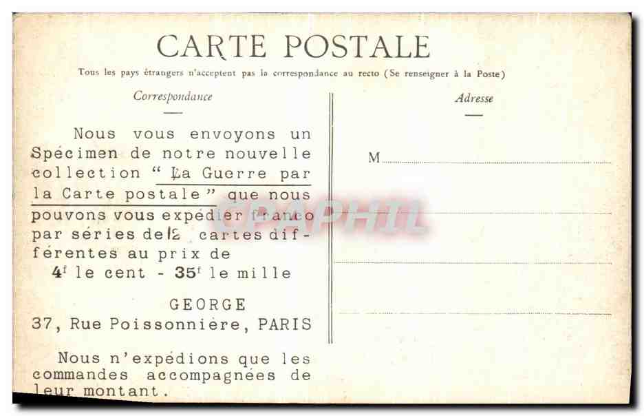 CPA L Entree des Allemands a Amiens Militaria — Rückseite