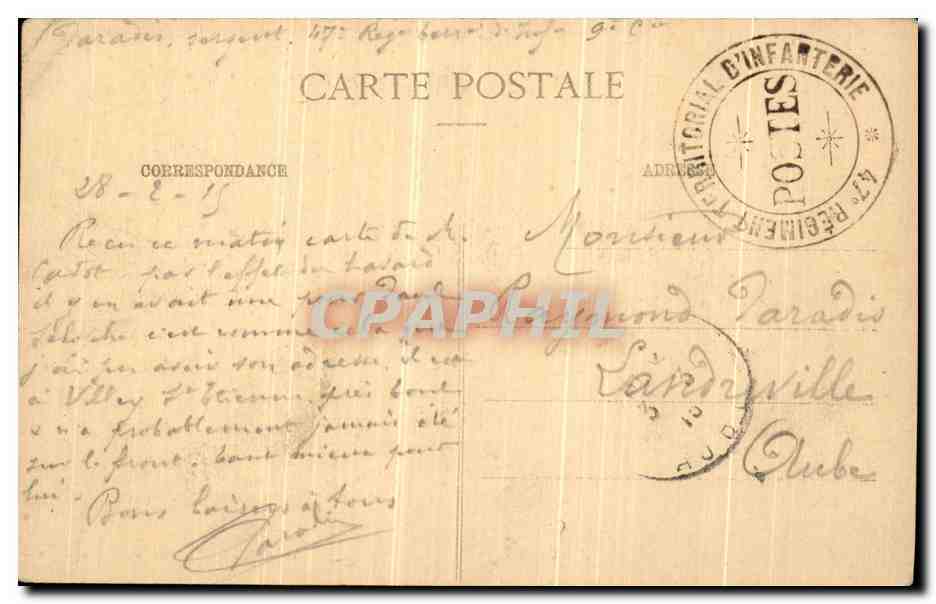 Eclaireurs cyclistes Français allant à Ypres — Guerre de 1914 — Imprimeries Réunies de Nancy - Cl. Menrisse - 1 — Verso